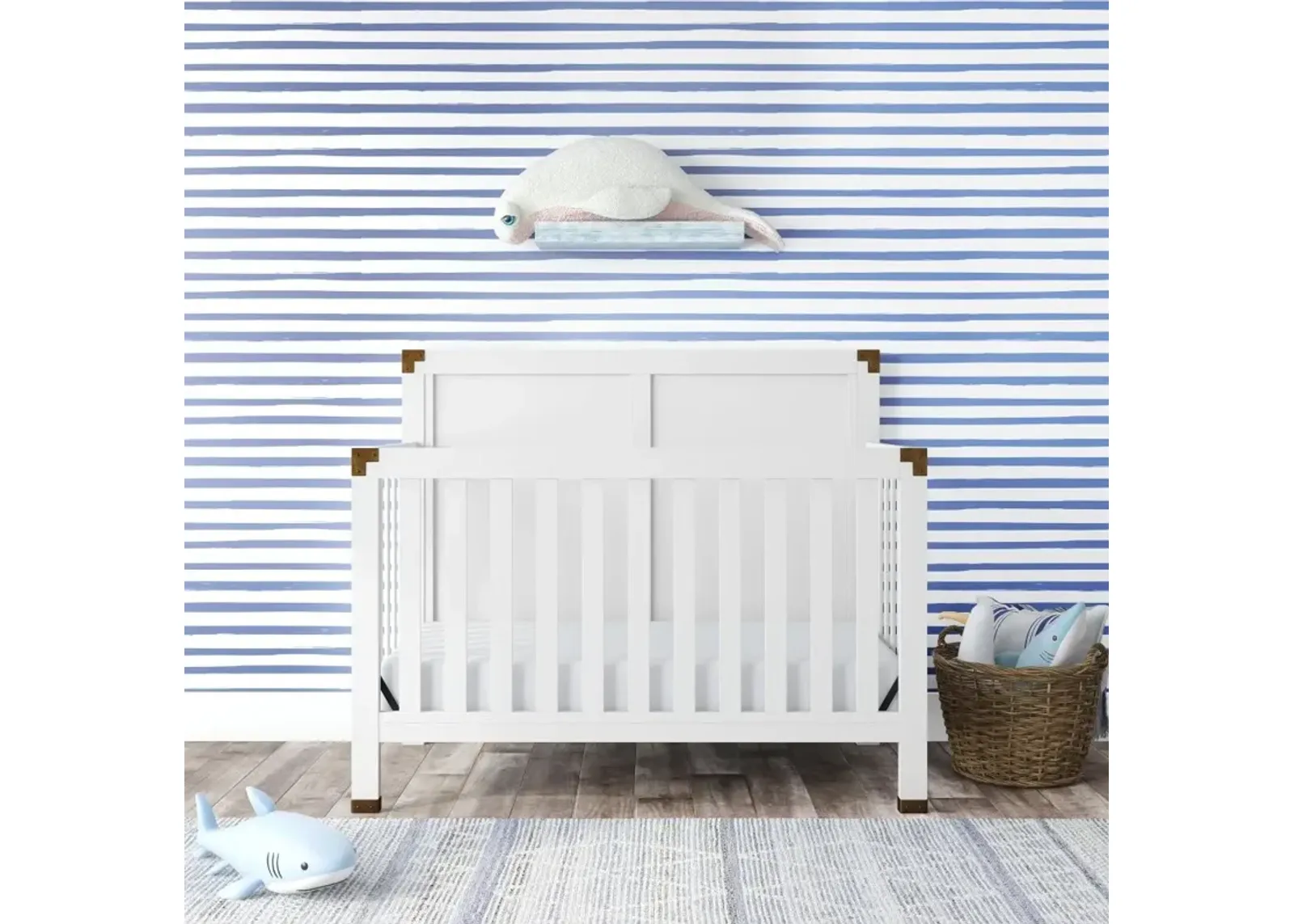 Frances Baby Relax White 5-in-1 Convertible Crib