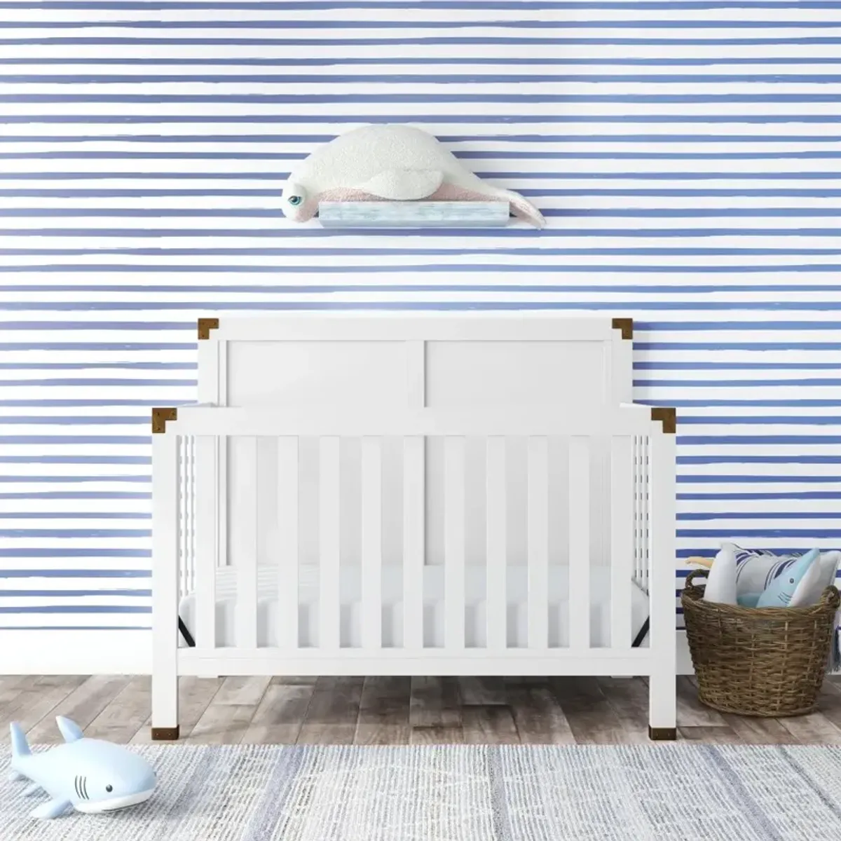 Frances Baby Relax White 5-in-1 Convertible Crib