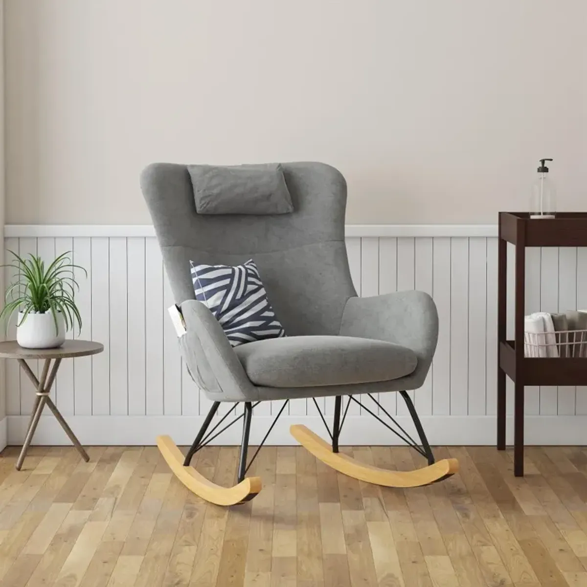 Margot Baby Relax Gray Rocker Chair