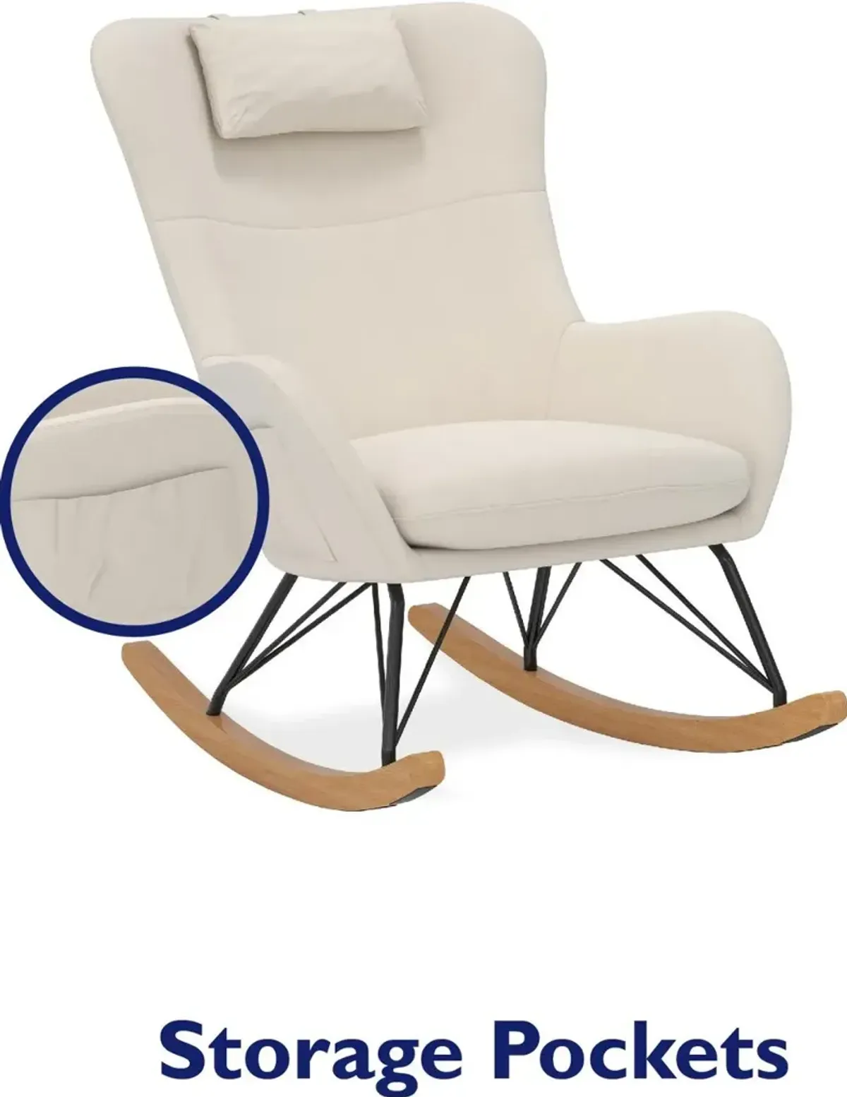 Margot Baby Relax Beige Rocker Chair