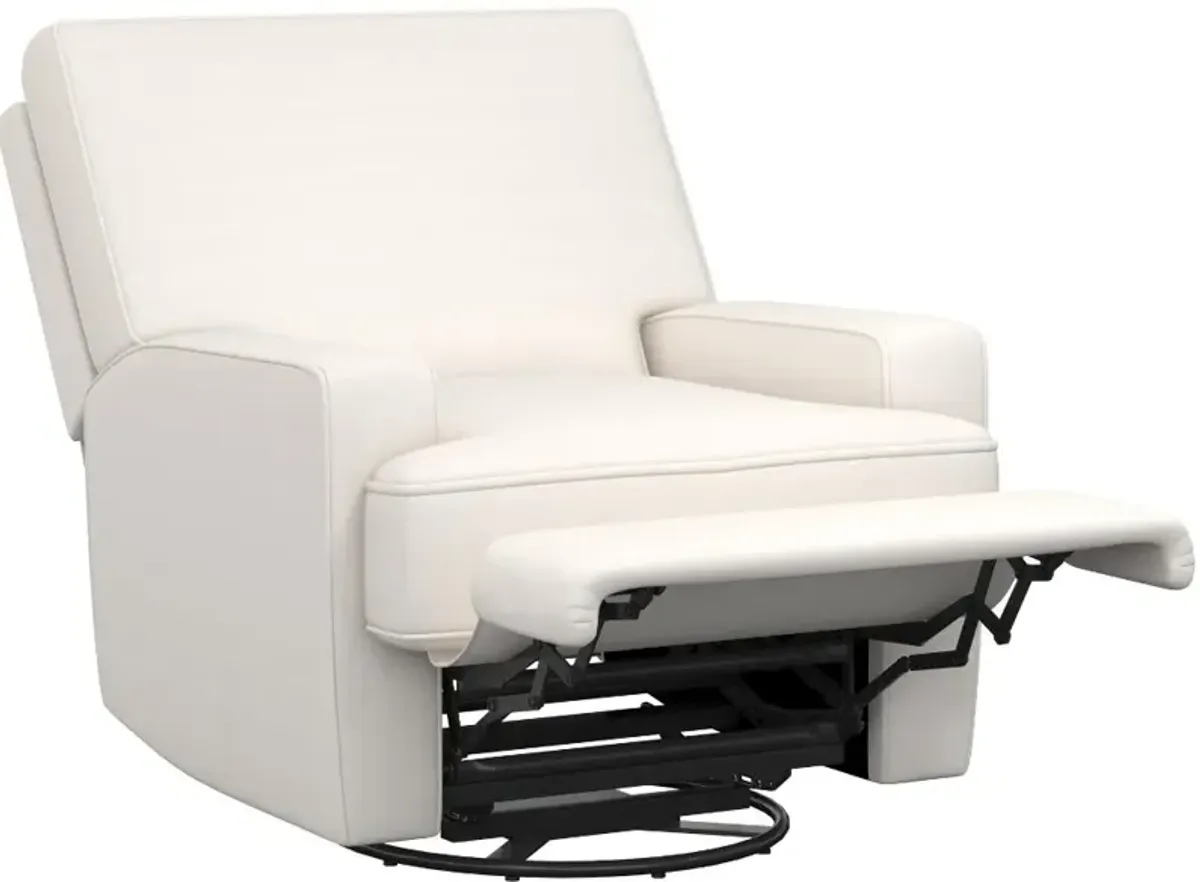 Rufus Baby Relax White Swivel Glider Recliner Chair