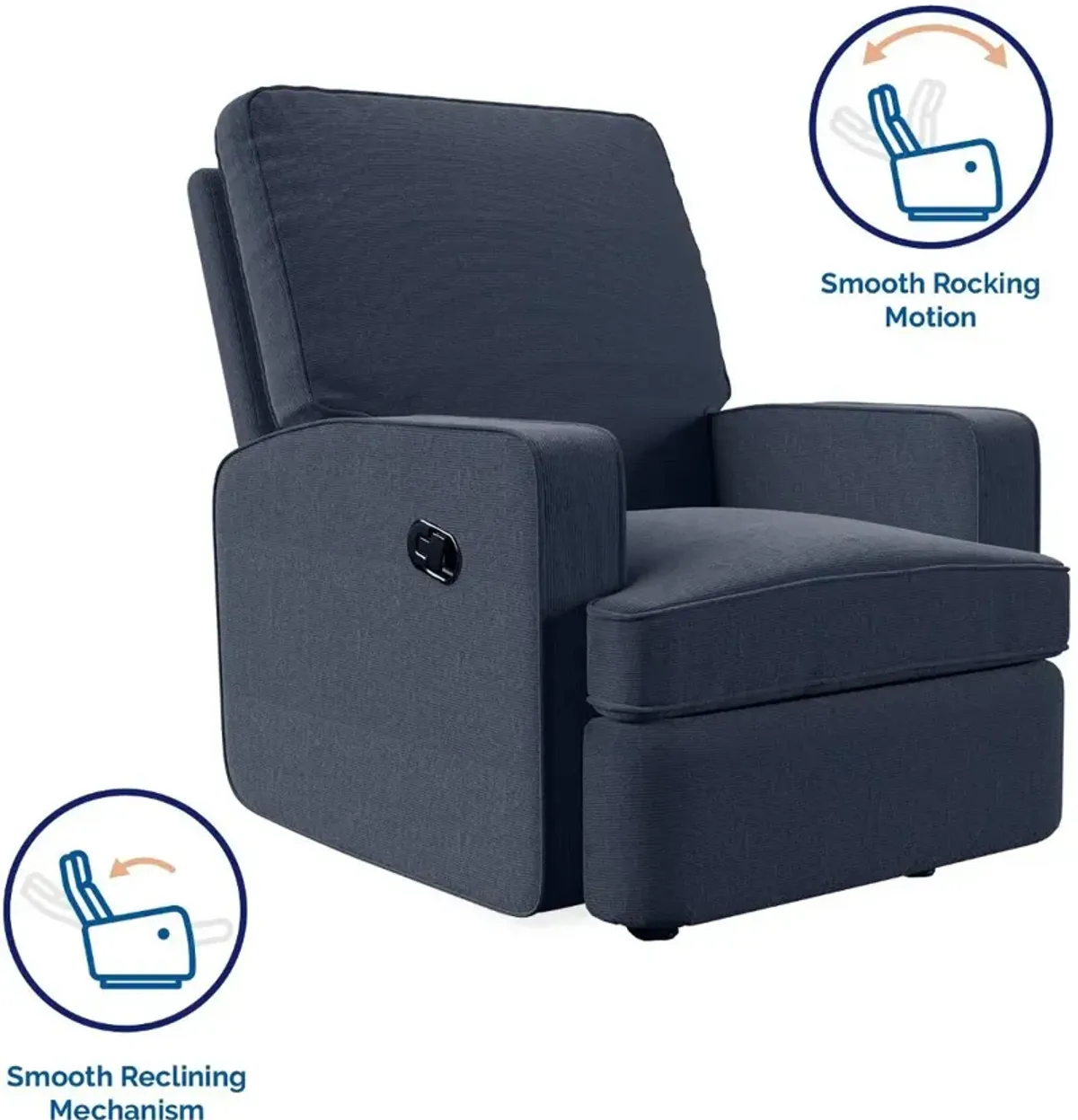 Shella Baby Relax Navy Rocker Recliner Chair