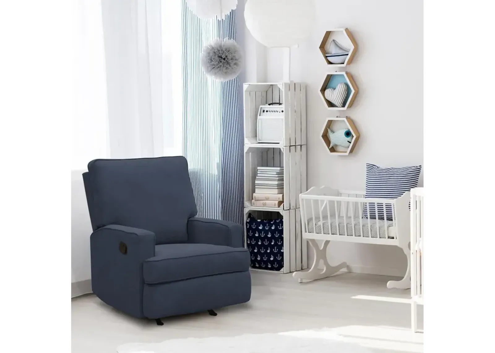 Shella Baby Relax Navy Rocker Recliner Chair