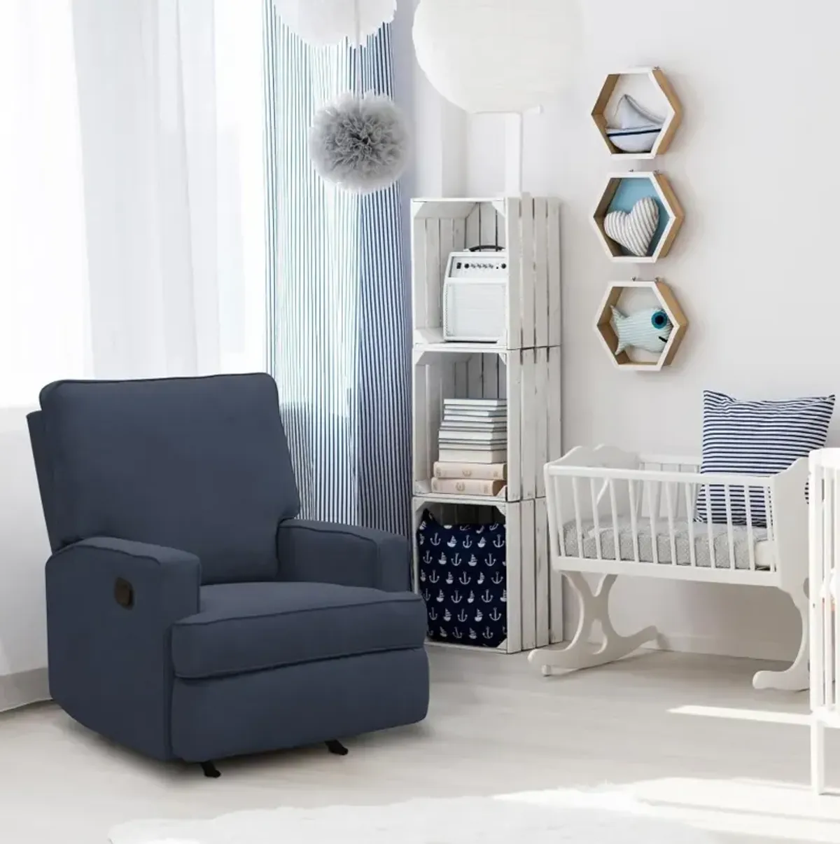 Shella Baby Relax Navy Rocker Recliner Chair