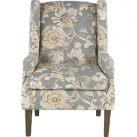 Whimsey Granite Floral Wing Chair