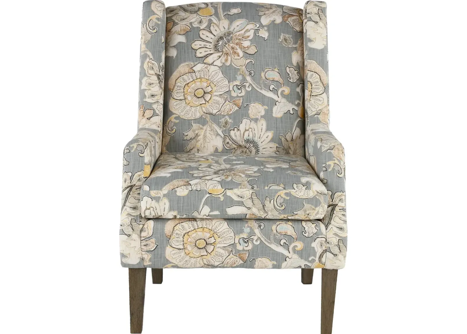 Whimsey Granite Floral Wing Chair