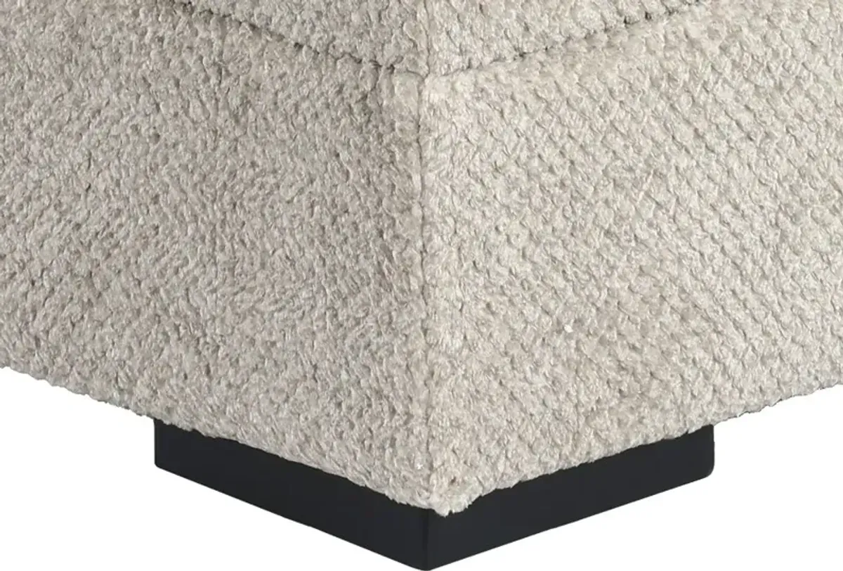 Calnita Sisal Beige Storage Ottoman