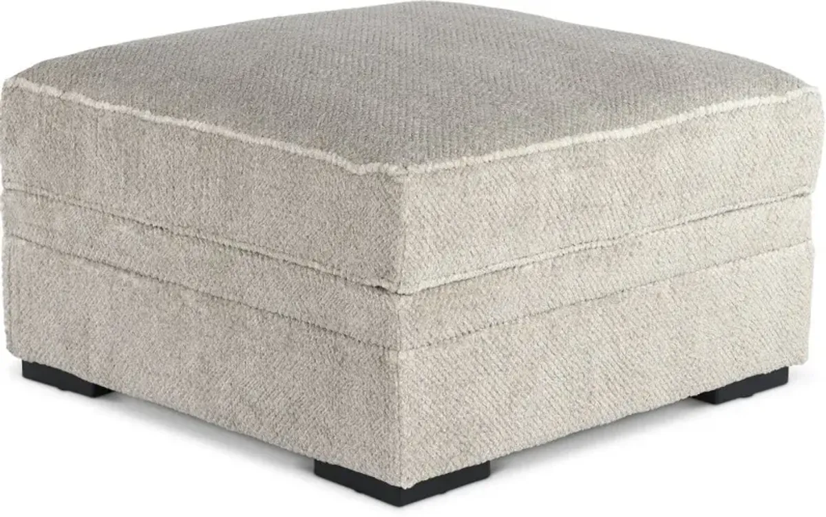 Calnita Sisal Beige Storage Ottoman