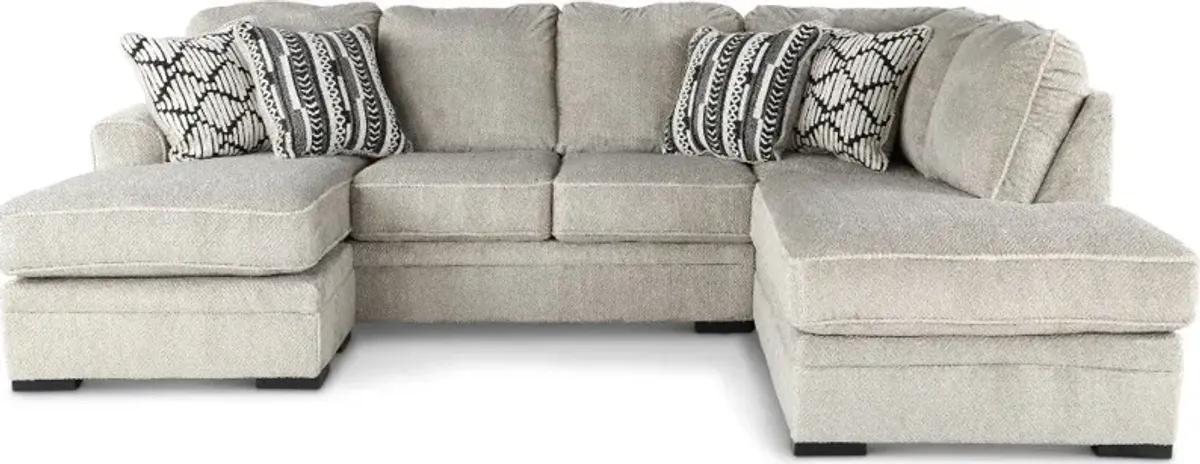 Calnita Sisal Beige 2 Piece Sectional