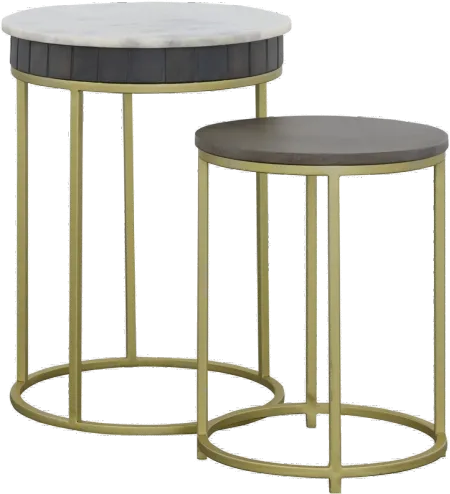 Cameron Park Round Nesting End Tables, Set of 2