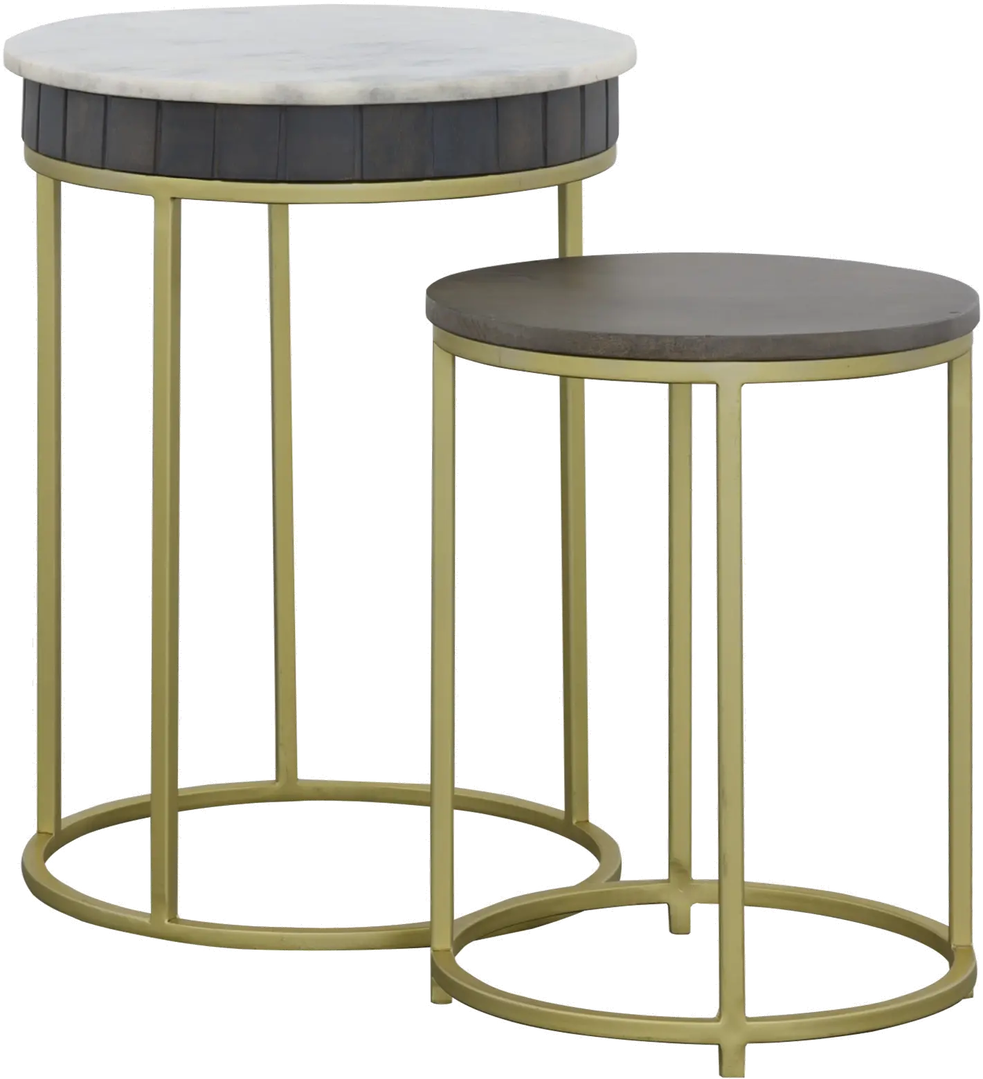 Cameron Park Round Nesting End Tables, Set of 2