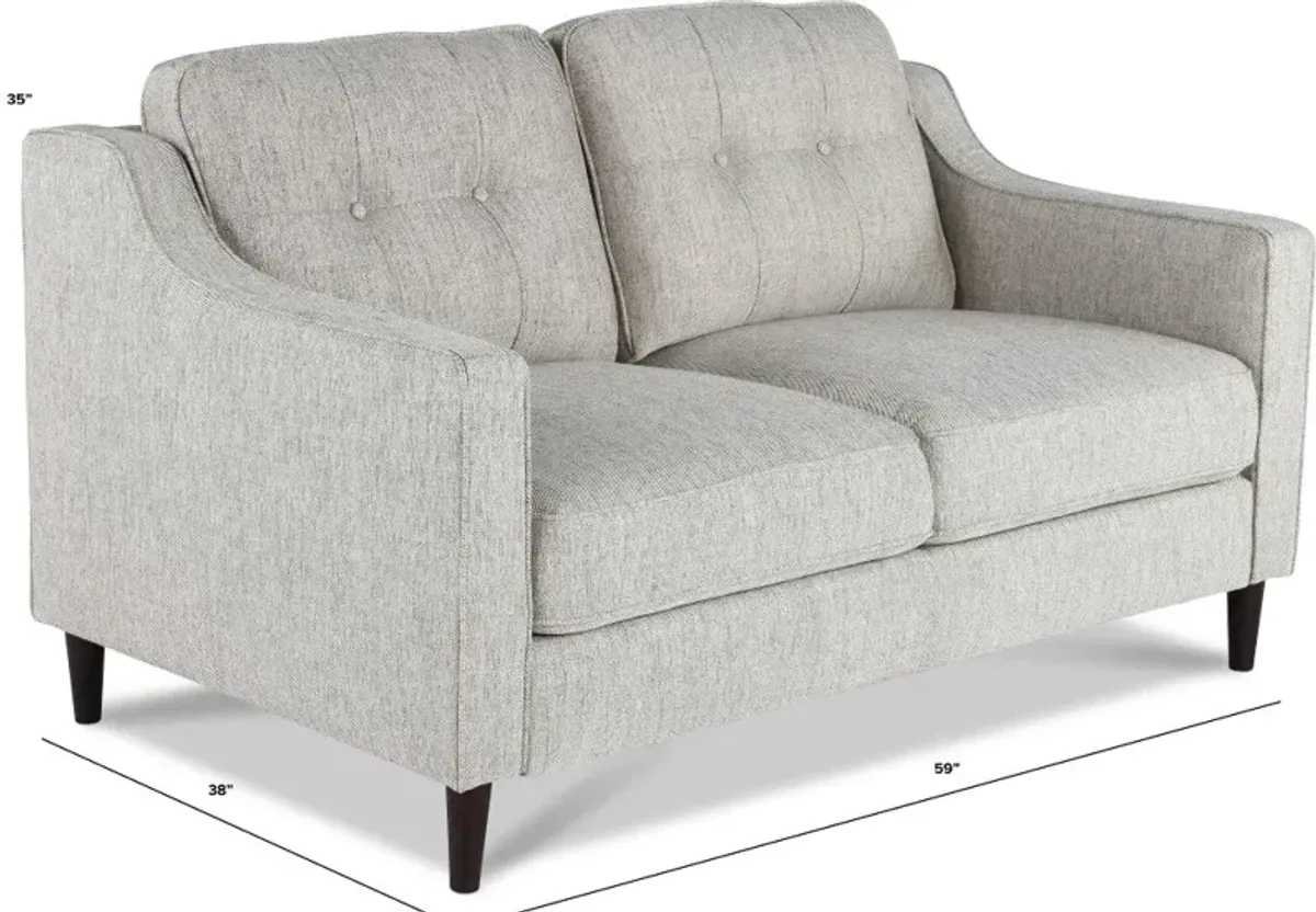 Tina Gray Loveseat