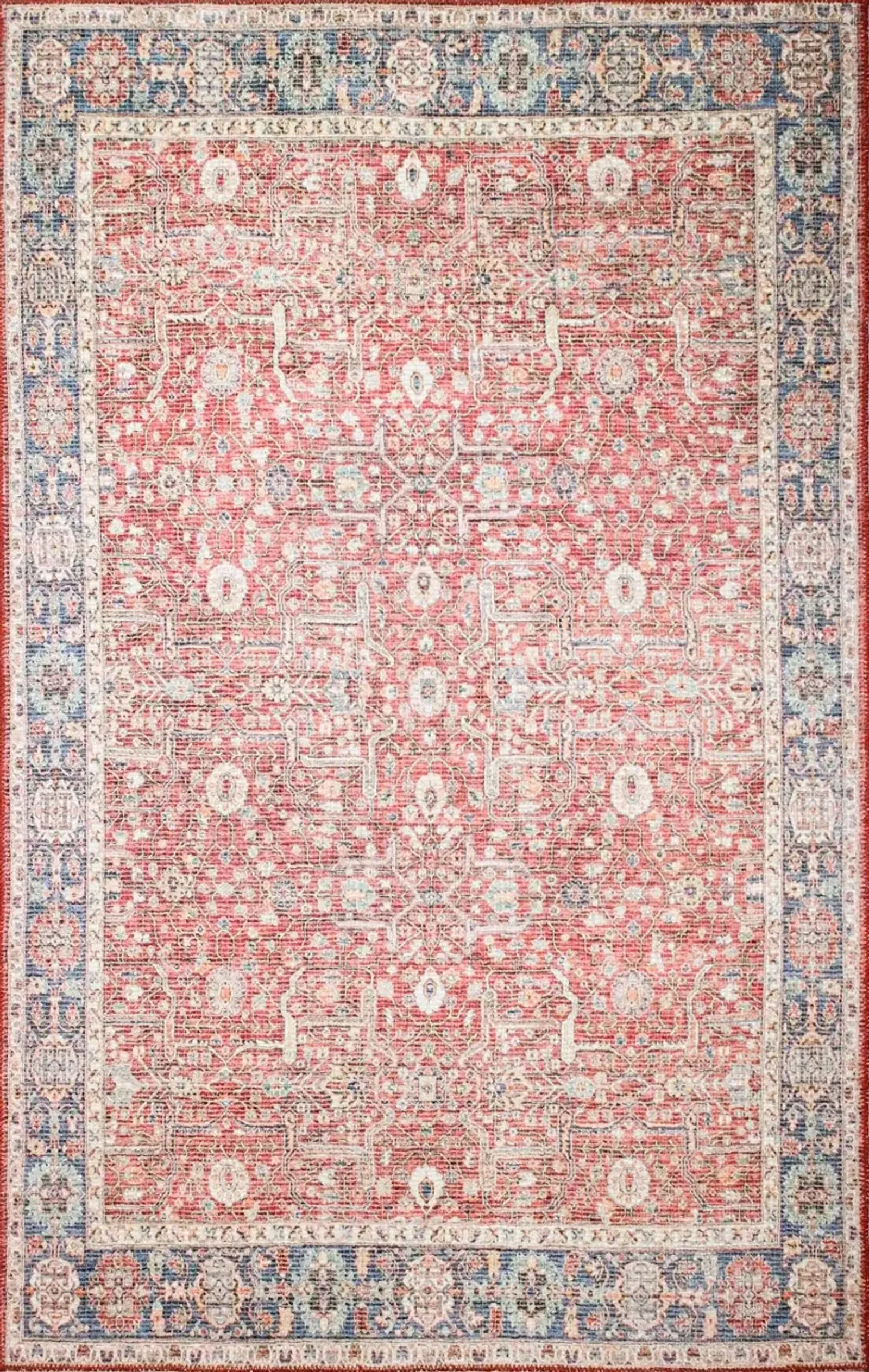 Impressions 9 x 12 Zulema Red Area Rug