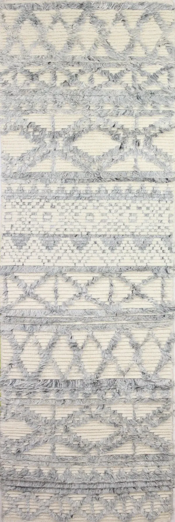 Janie Wool Hand Knotted Blue Runner Rug