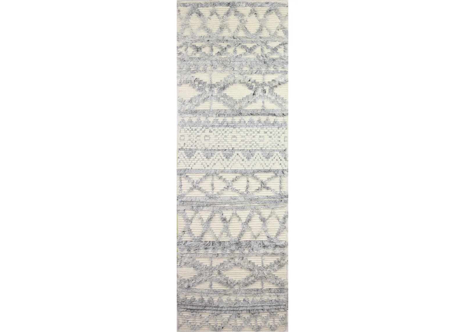 Janie Wool Hand Knotted Blue Runner Rug