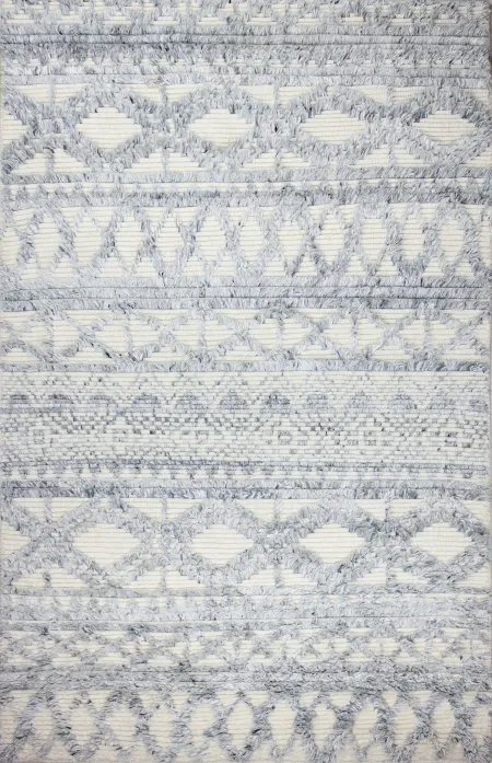 Janie Wool Hand Knotted Blue 4 x 6 Rug