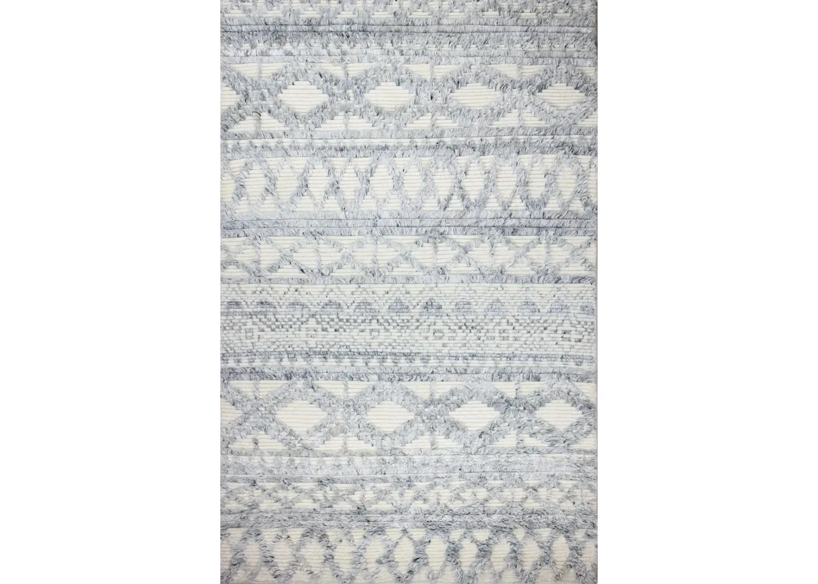 Janie 9 x 12 Wool Hand Knotted Blue Area Rug