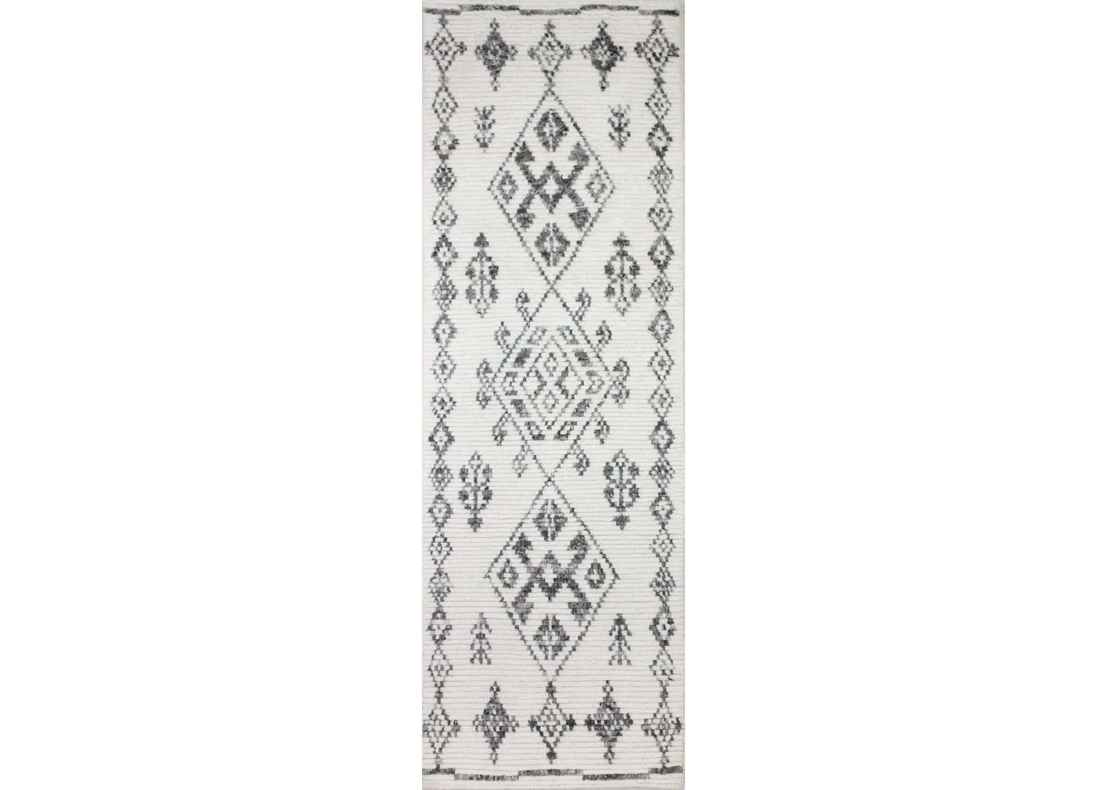 Marrakesh July Wool Hand Knotted Ivory Runner Rug