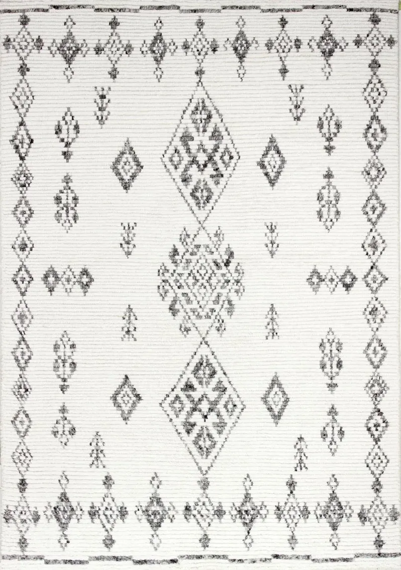 Marrakesh 8 x 10 July Ivory Wool Area Rug