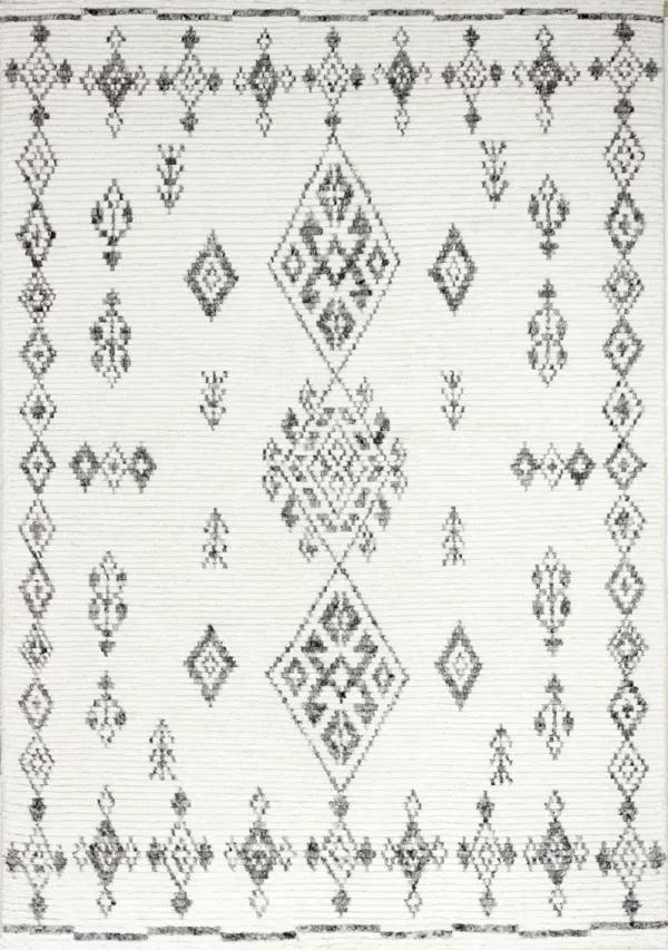 Marrakesh 8 x 10 July Ivory Wool Area Rug