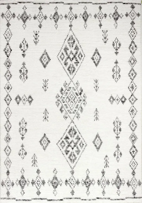 Marrakesh 9 x 12 July Ivory Wool Area Rug