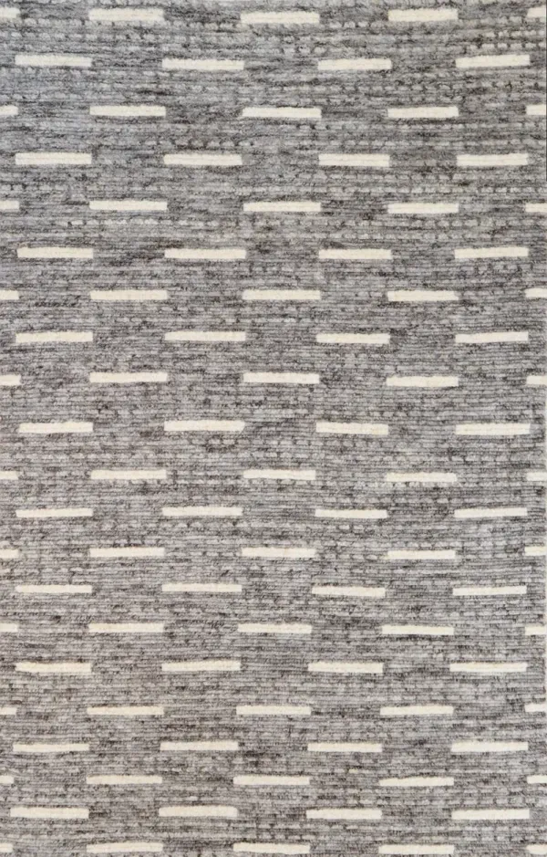 Jedediah 4 x 6 Wool Hand Knotted Gray Area Rug