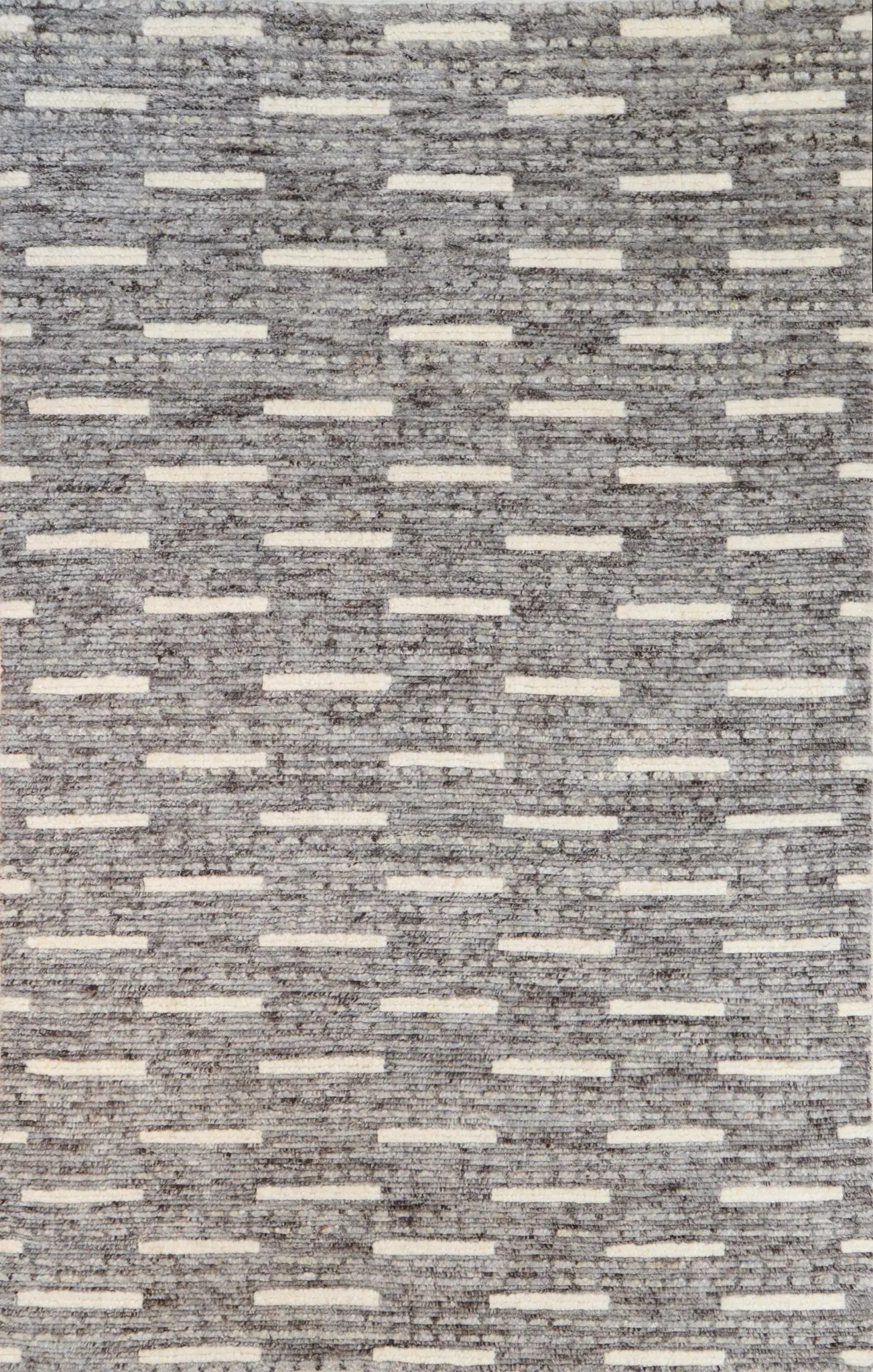 Jedediah 8 x 10 Wool Hand Knotted Gray Area Rug