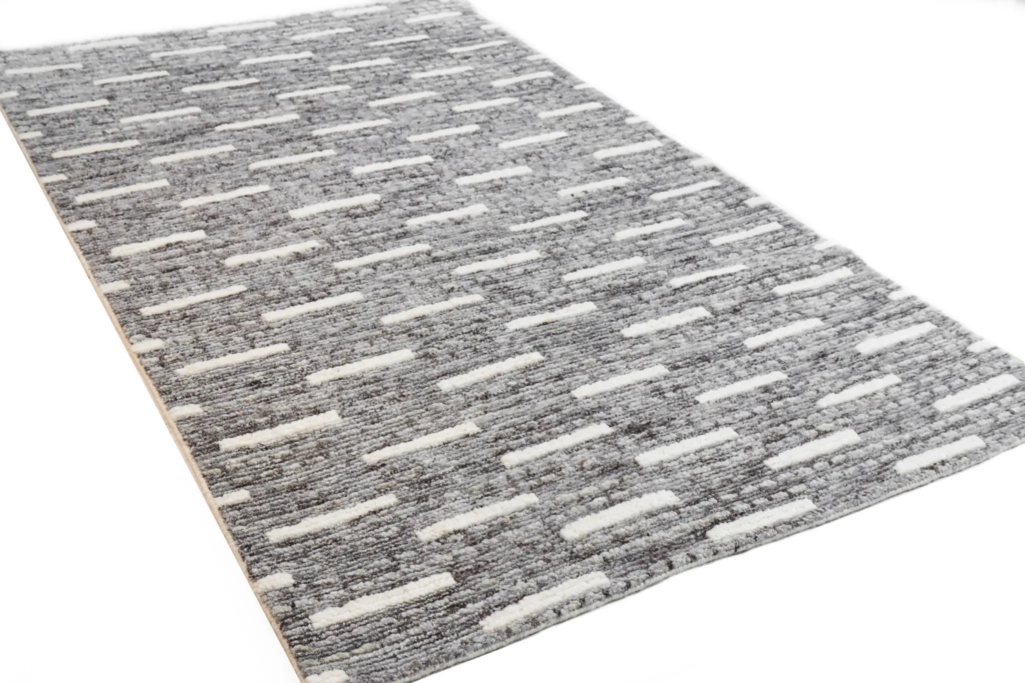 Jedediah 9 x 12 Wool Hand Knotted Gray Area Rug