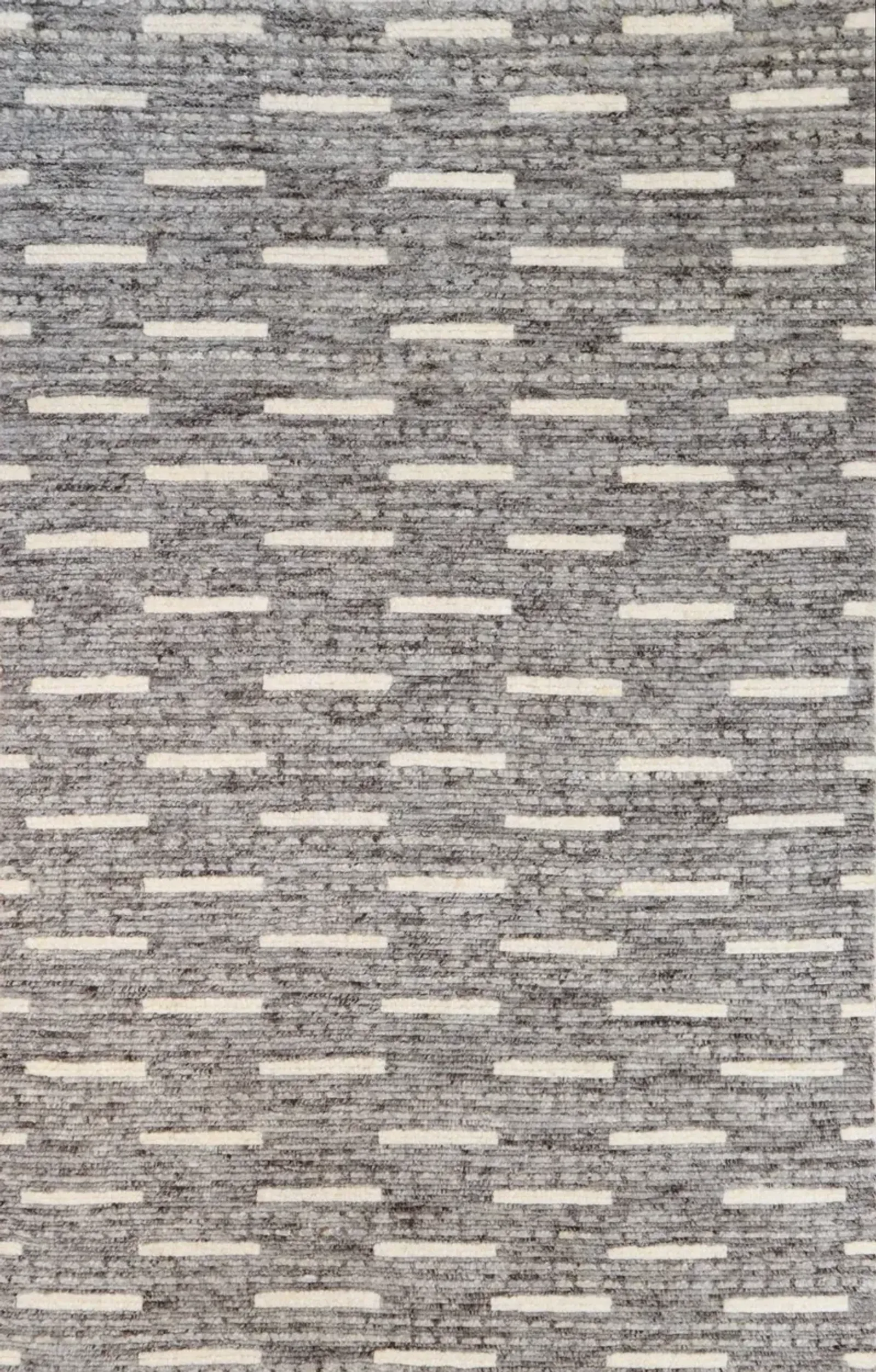 Jedediah 9 x 12 Wool Hand Knotted Gray Area Rug