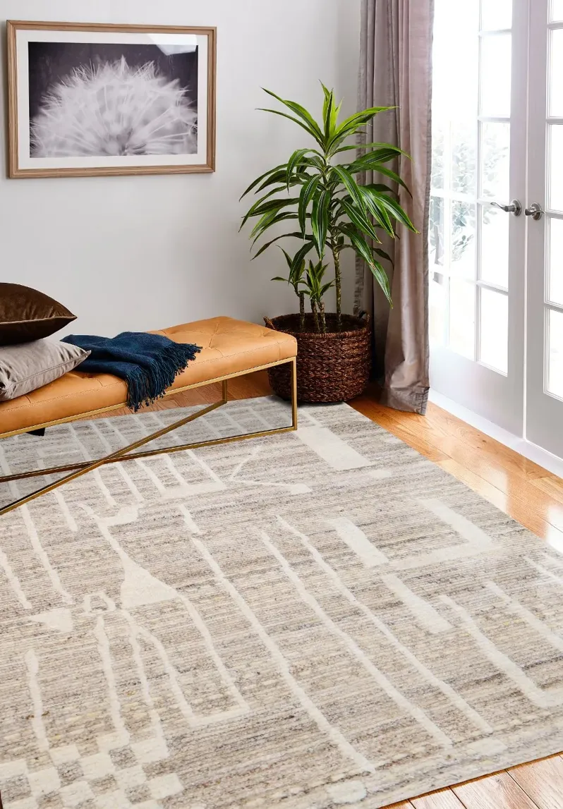 Marrakesh 4 x 6 Jasiah Cream Wool Area Rug