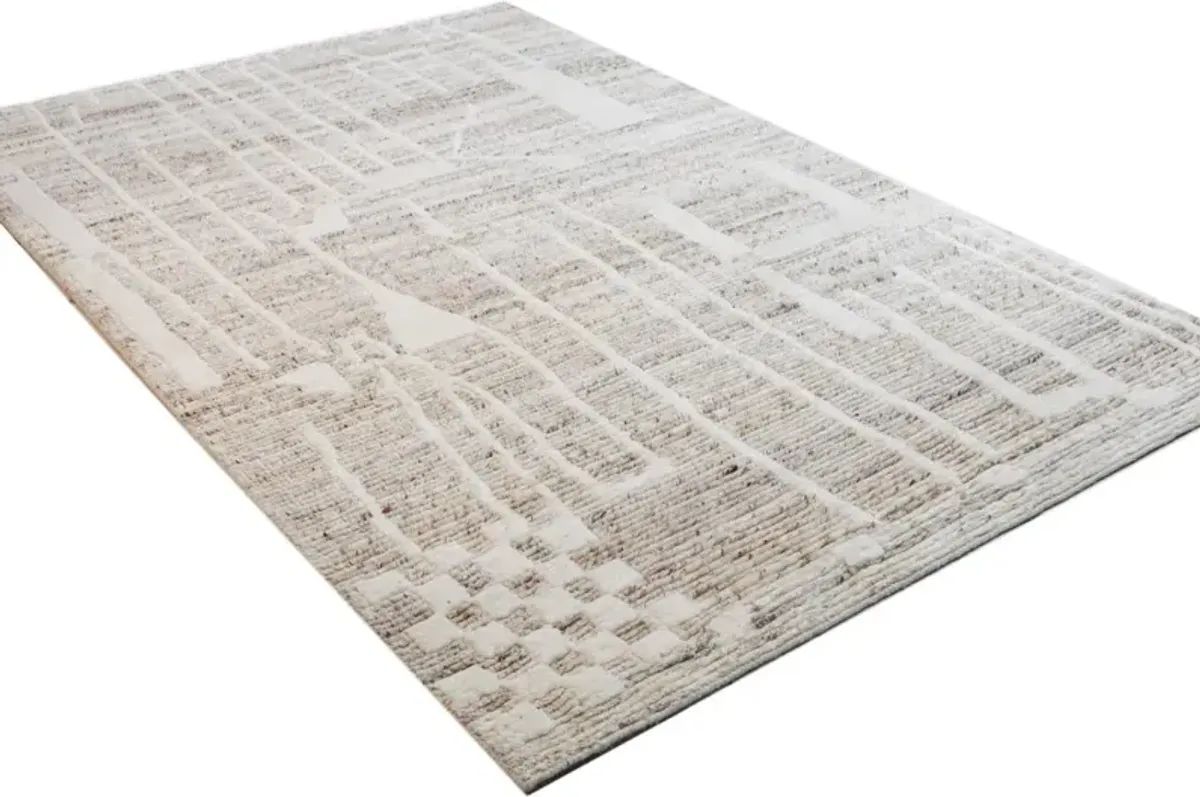 Marrakesh 5 x 8 Jasiah Cream Wool Area Rug