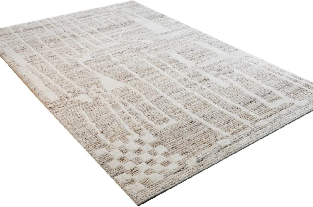 Marrakesh 5 x 8 Jasiah Cream Wool Area Rug