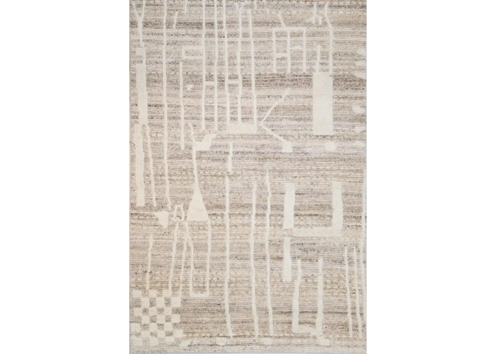 Marrakesh 5 x 8 Jasiah Cream Wool Area Rug