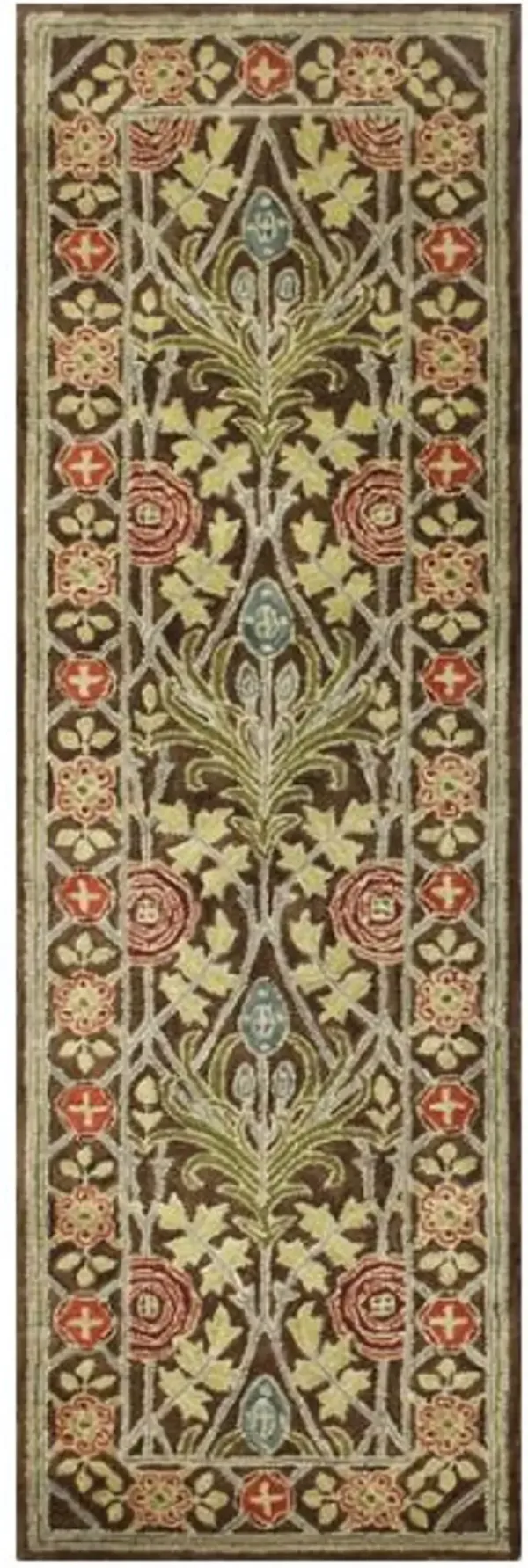 Wilshire Hastings Chocolate Wool Runner Rug