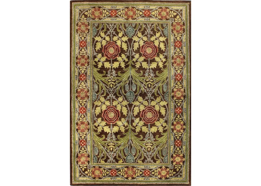 Wilshire 6 x 9 Hastings Chocolate Wool Area Rug