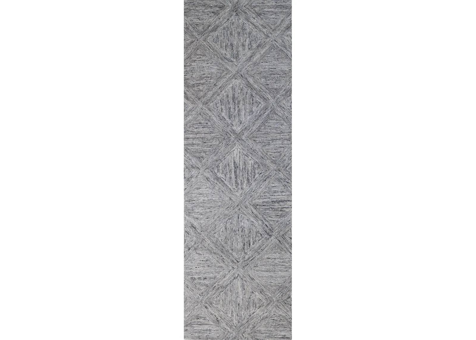 Verona Nayla Gray Wool Runner Rug