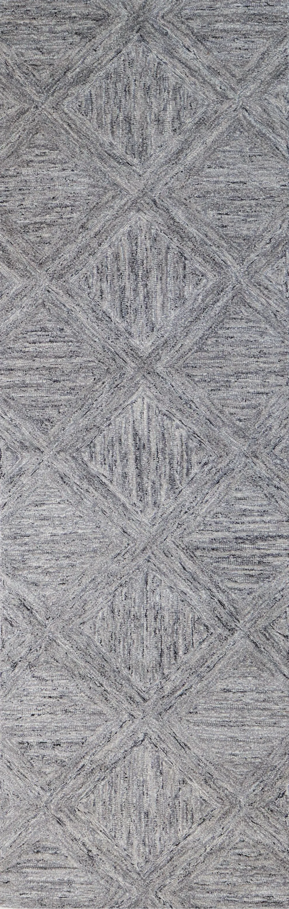 Verona Nayla Gray Wool Runner Rug