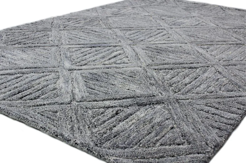 Verona 4 x 6 Nayla Gray Wool Area Rug