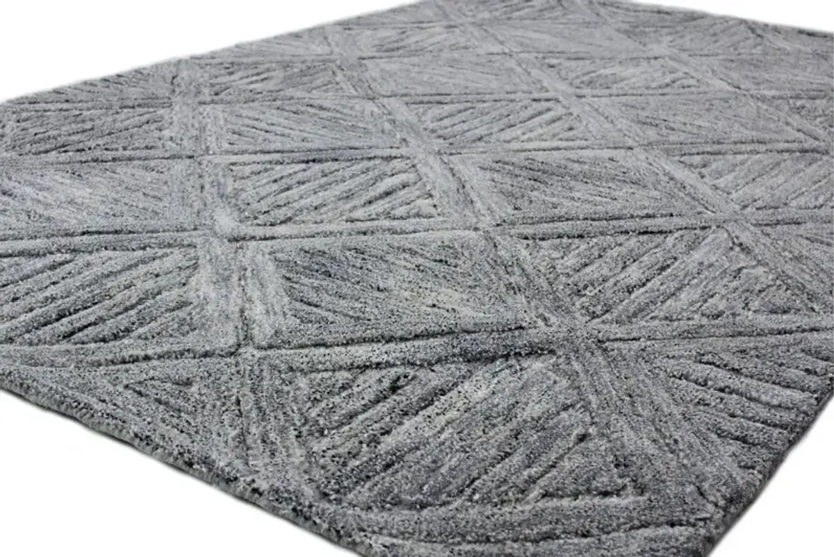 Verona 8 x 10 Nayla Gray Wool Area Rug