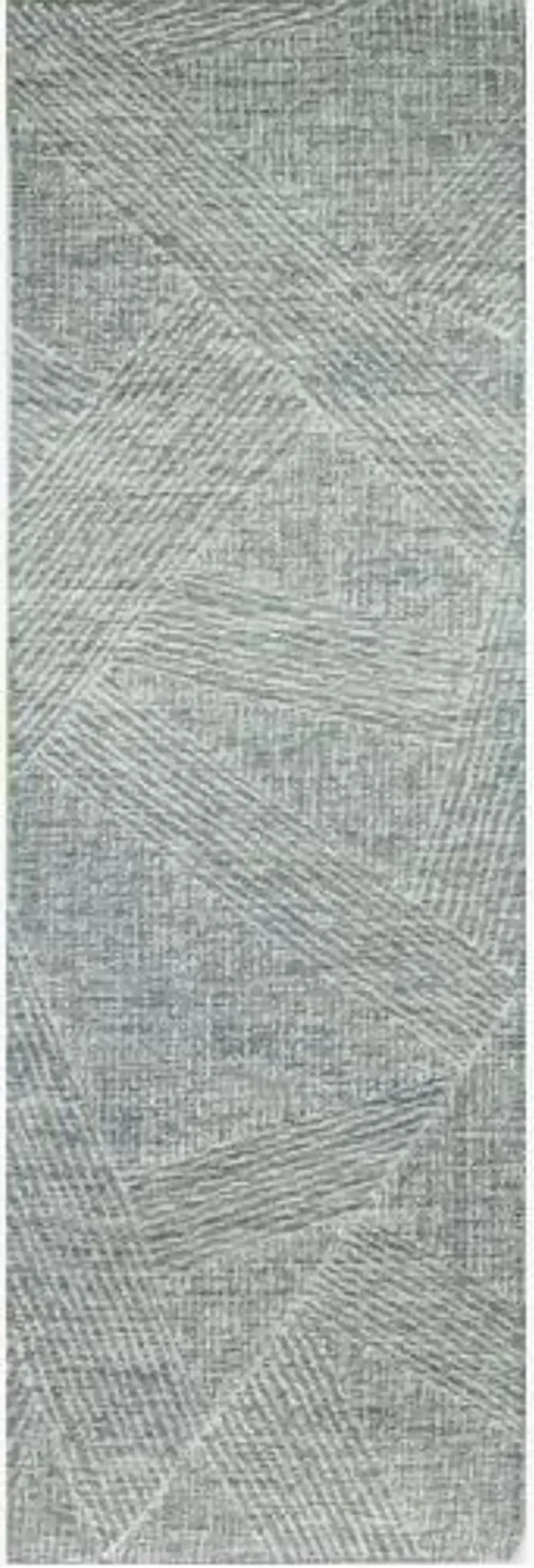 Valencia Nathanial Wool Hand Tufted Teal Runner Rug