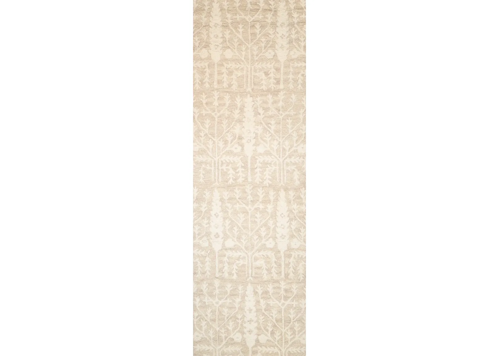 Valencia Novalee Beige Wool Hand Tufted Runner Rug