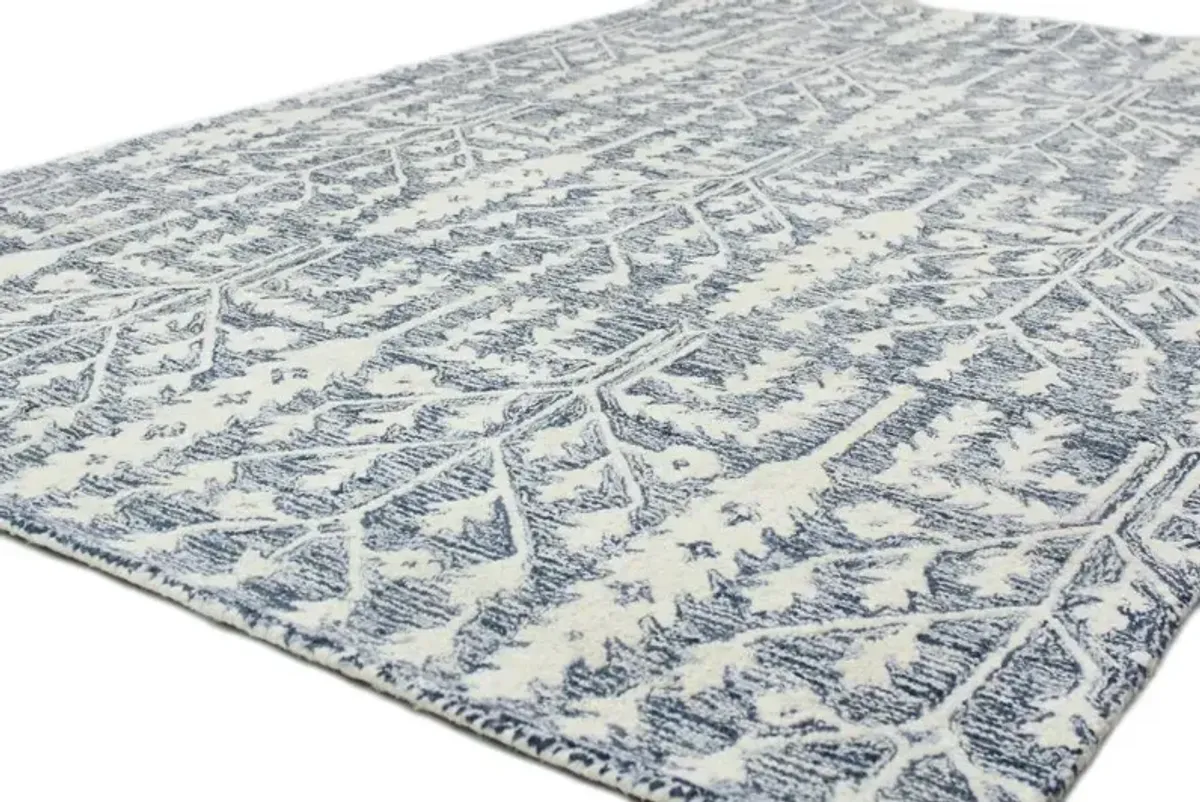 Valencia Novalee 9 x 12 Blue Wool Hand Tufted Area Rug