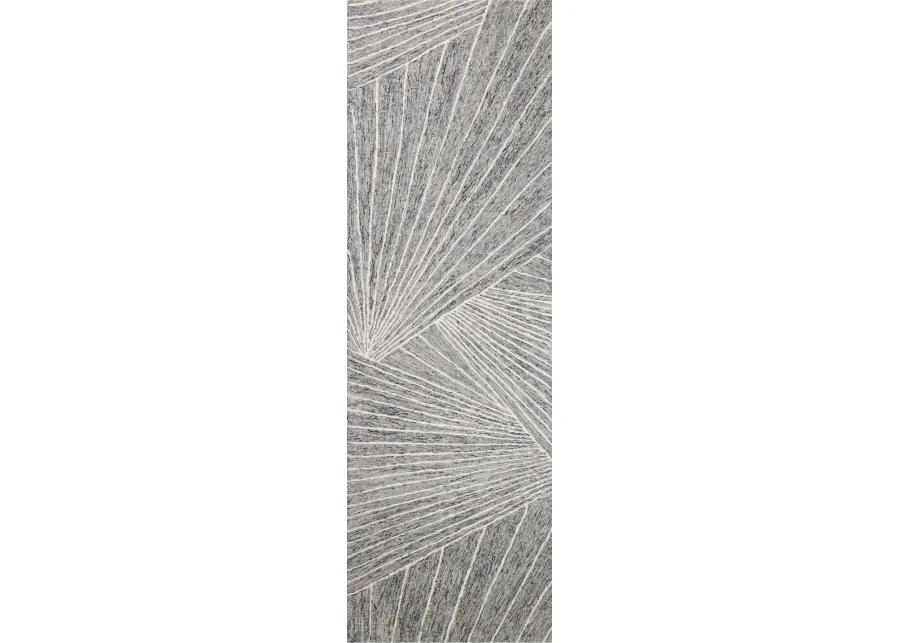 Valencia Neela Gray Wool Hand Tufted Runner Rug