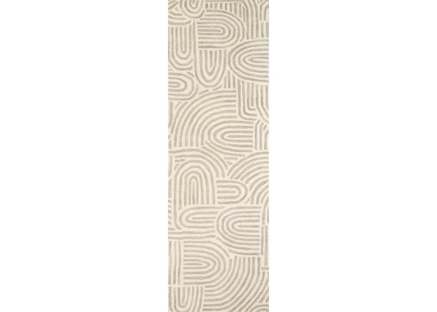 Chelsea Trenton Beige Wool Hand Tufted Runner Rug