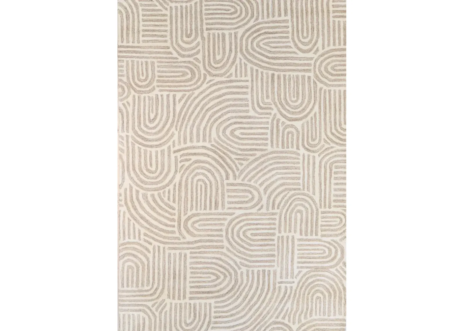 Chelsea Trenton 5 x 8 Beige Wool Hand Tufted Area Rug