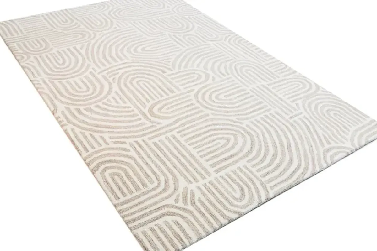 Chelsea Trenton 8 x 10 Beige Wool Hand Tufted Area Rug