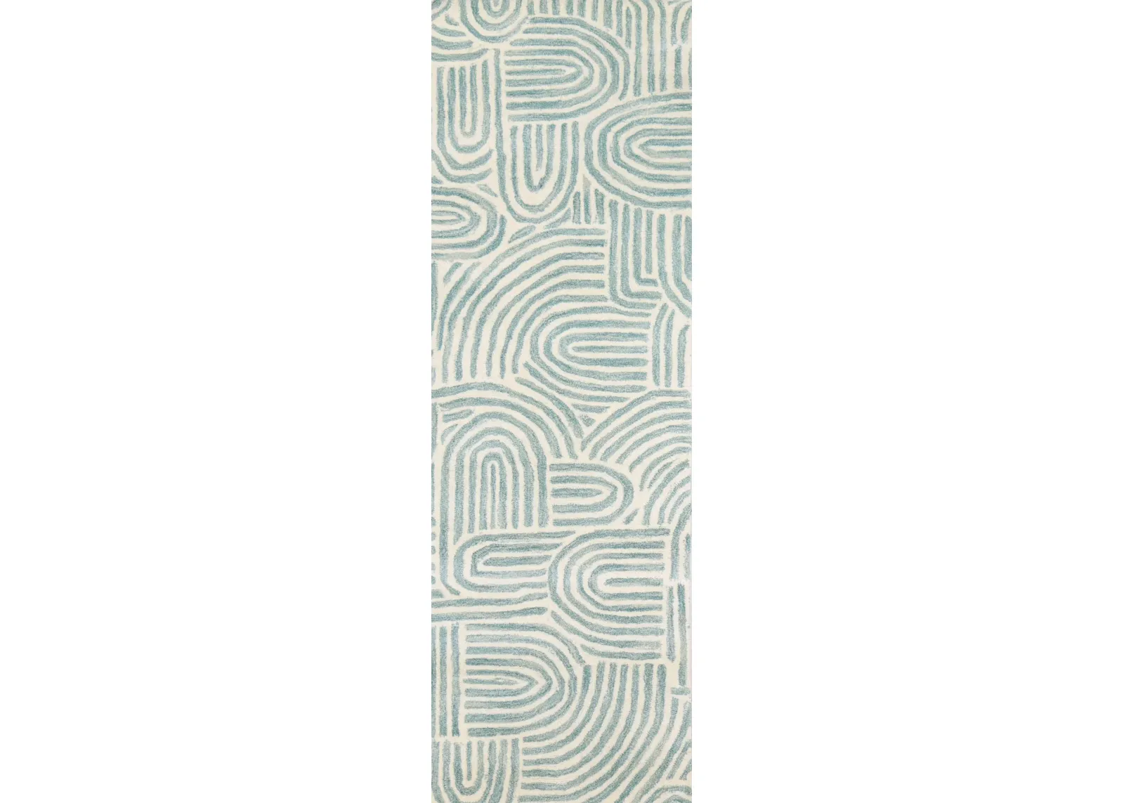 Chelsea Trenton Teal Wool Hand Tufted Runner Rug