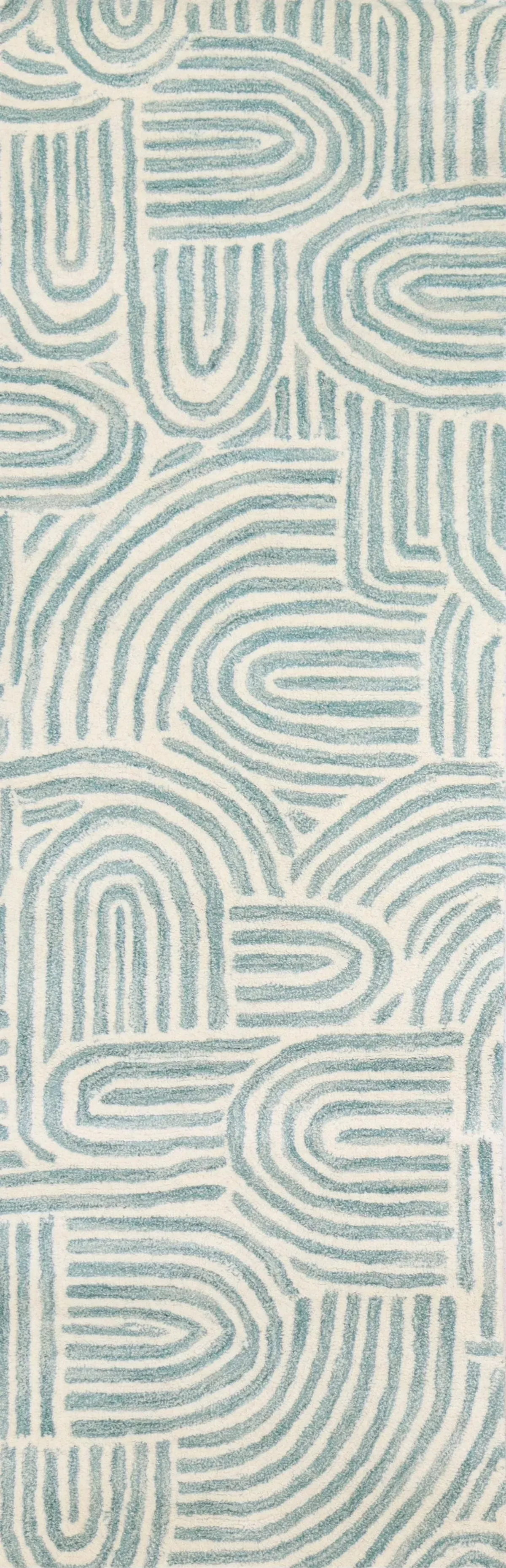 Chelsea Trenton Teal Wool Hand Tufted Runner Rug