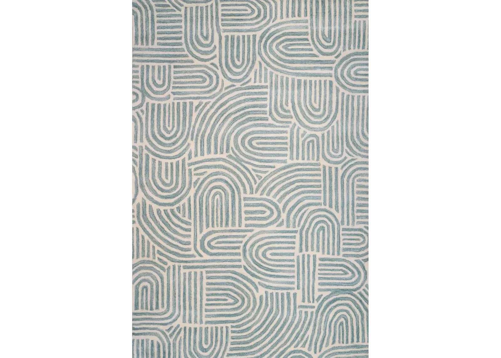 Chelsea Trenton 8 x 10 Teal Wool Hand Tufted Area Rug