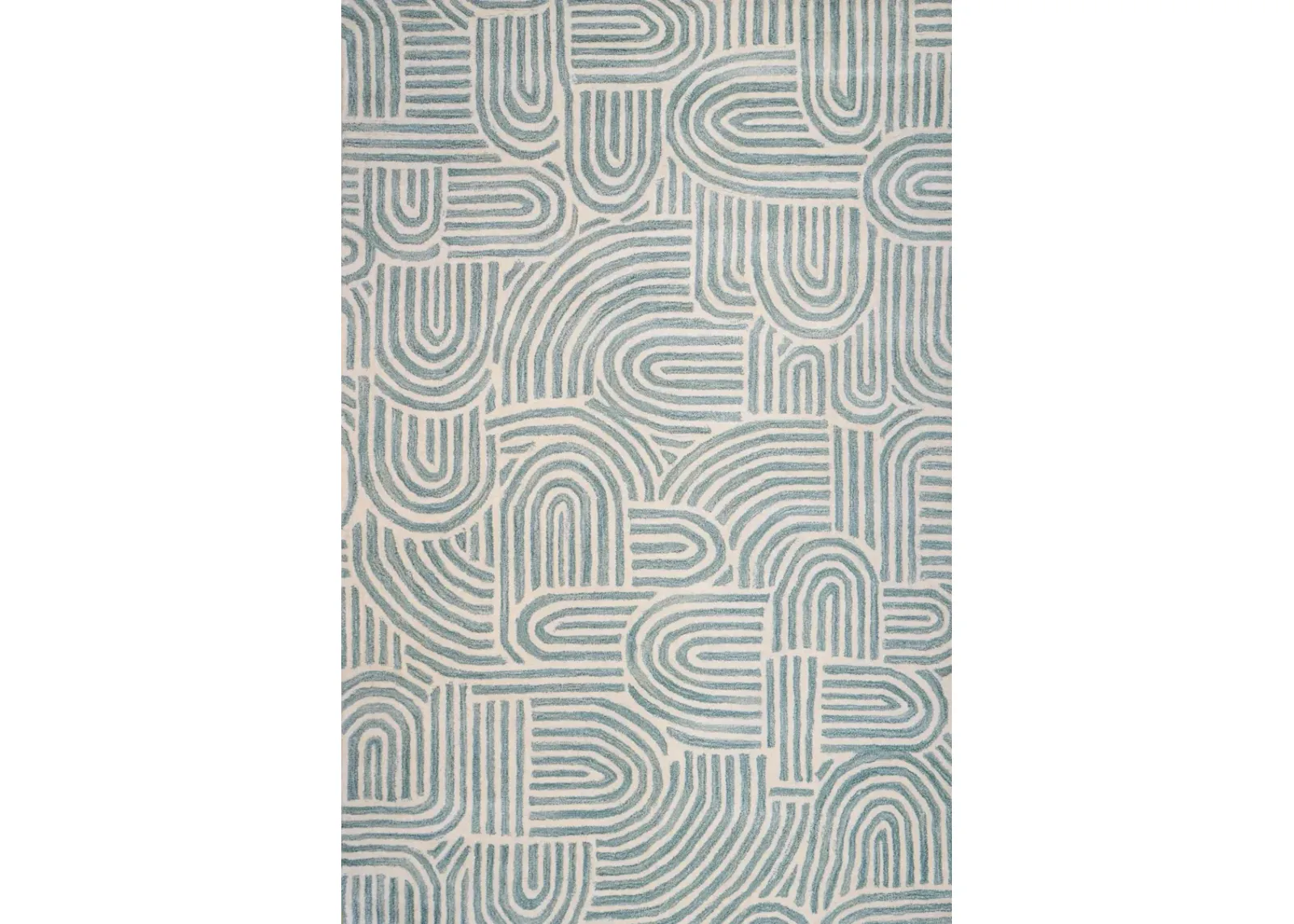 Chelsea Trenton 9 x 12 Teal Wool Hand Tufted Area Rug